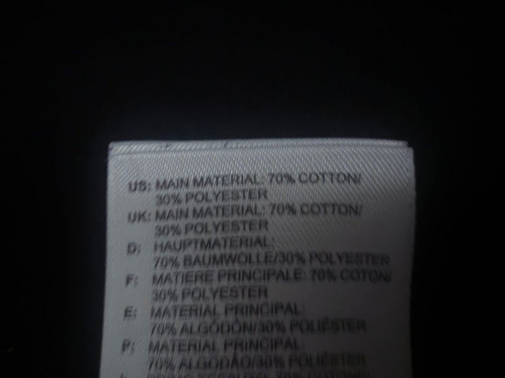 adidas Men's Black T-Shirt — fabric content tag