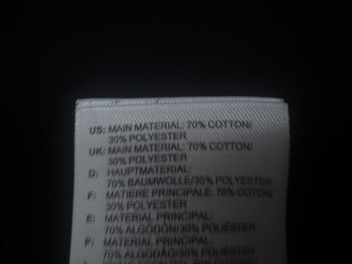 adidas Men's Black T-Shirt — fabric content tag