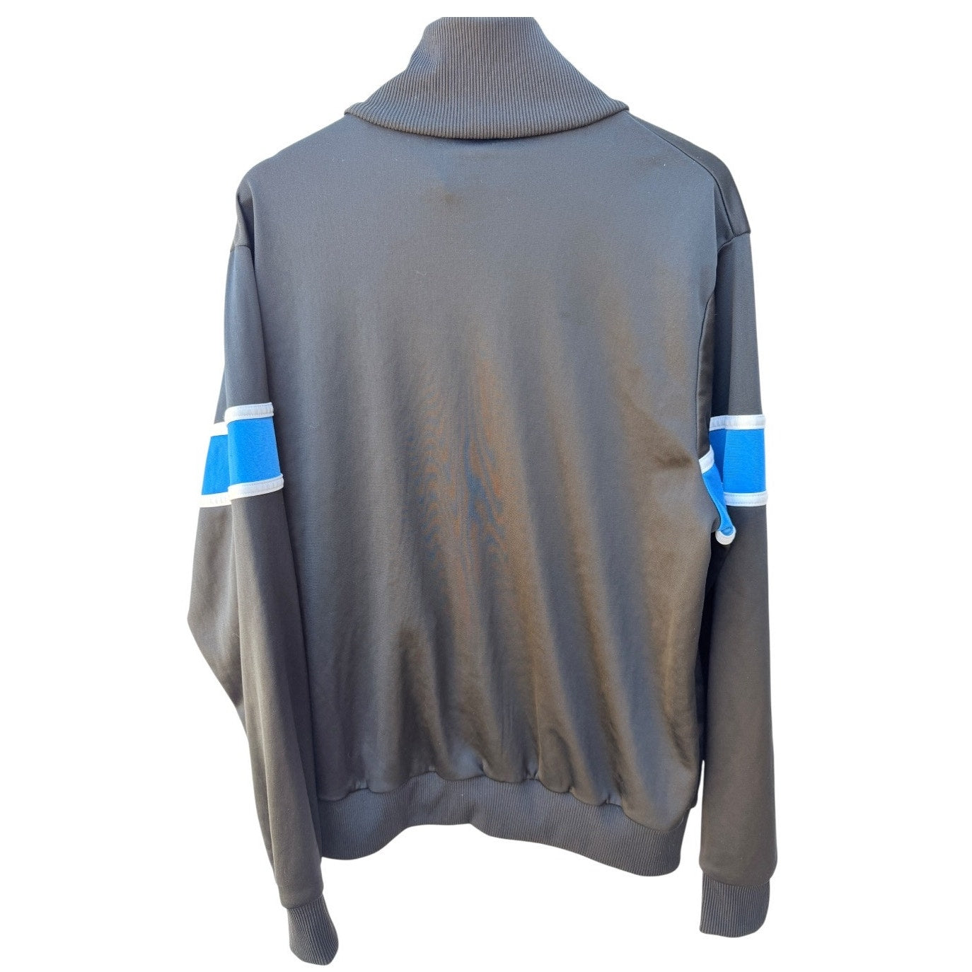 Squash Full Zip Track Jacket Mens XL Black Blue Stripe