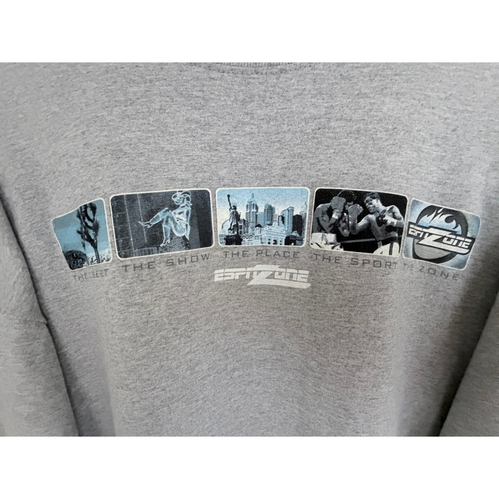 ESPN Zone Las Vegas T Shirt Mens 2XL Gray Graphic Tourist Sports Casino Tee