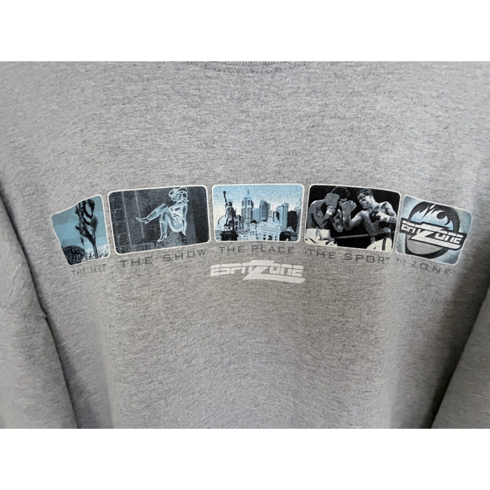 ESPN Zone Las Vegas T Shirt Mens 2XL Gray Graphic Tourist Sports Casino Tee
