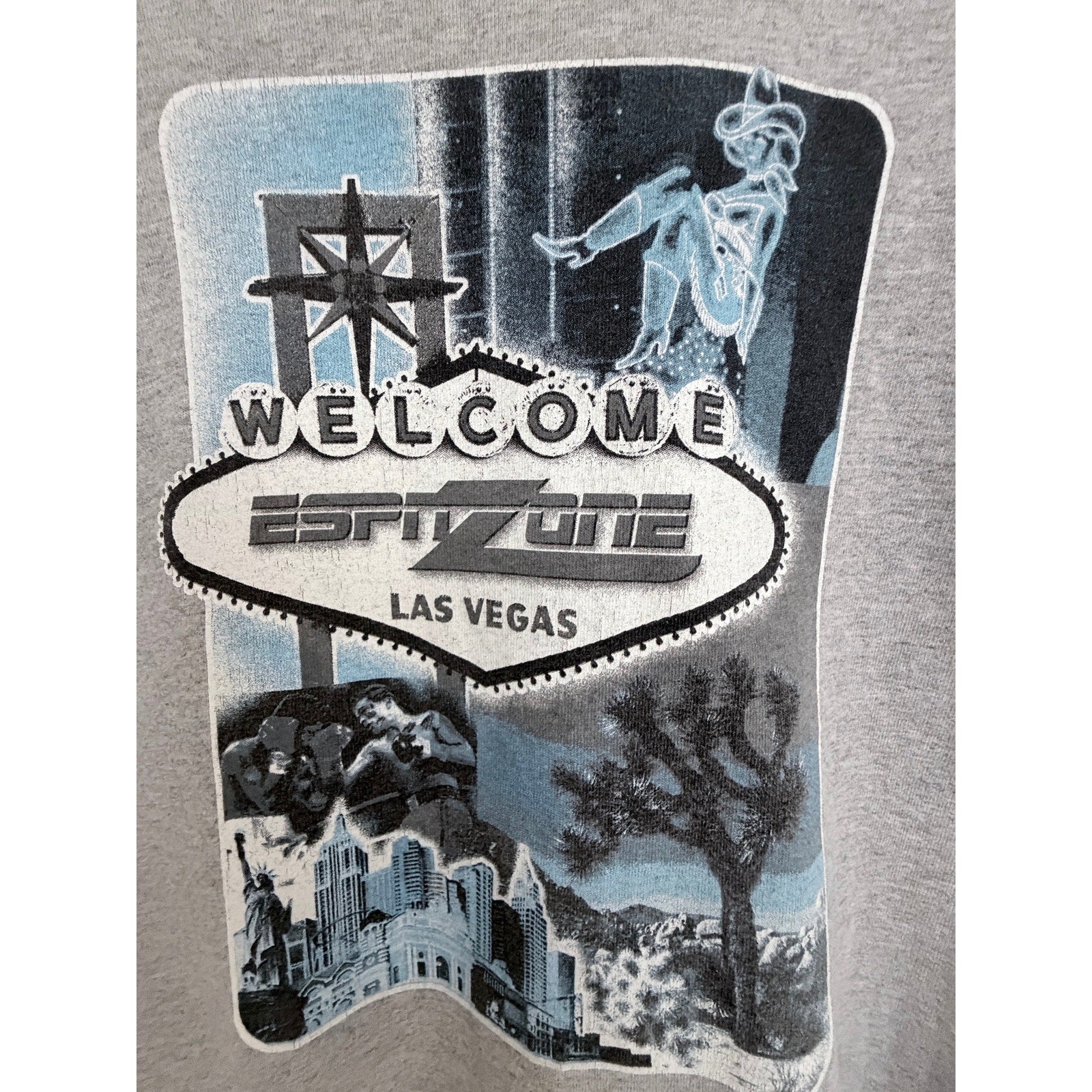 ESPN Zone Las Vegas T Shirt Mens 2XL Gray Graphic Tourist Sports Casino Tee