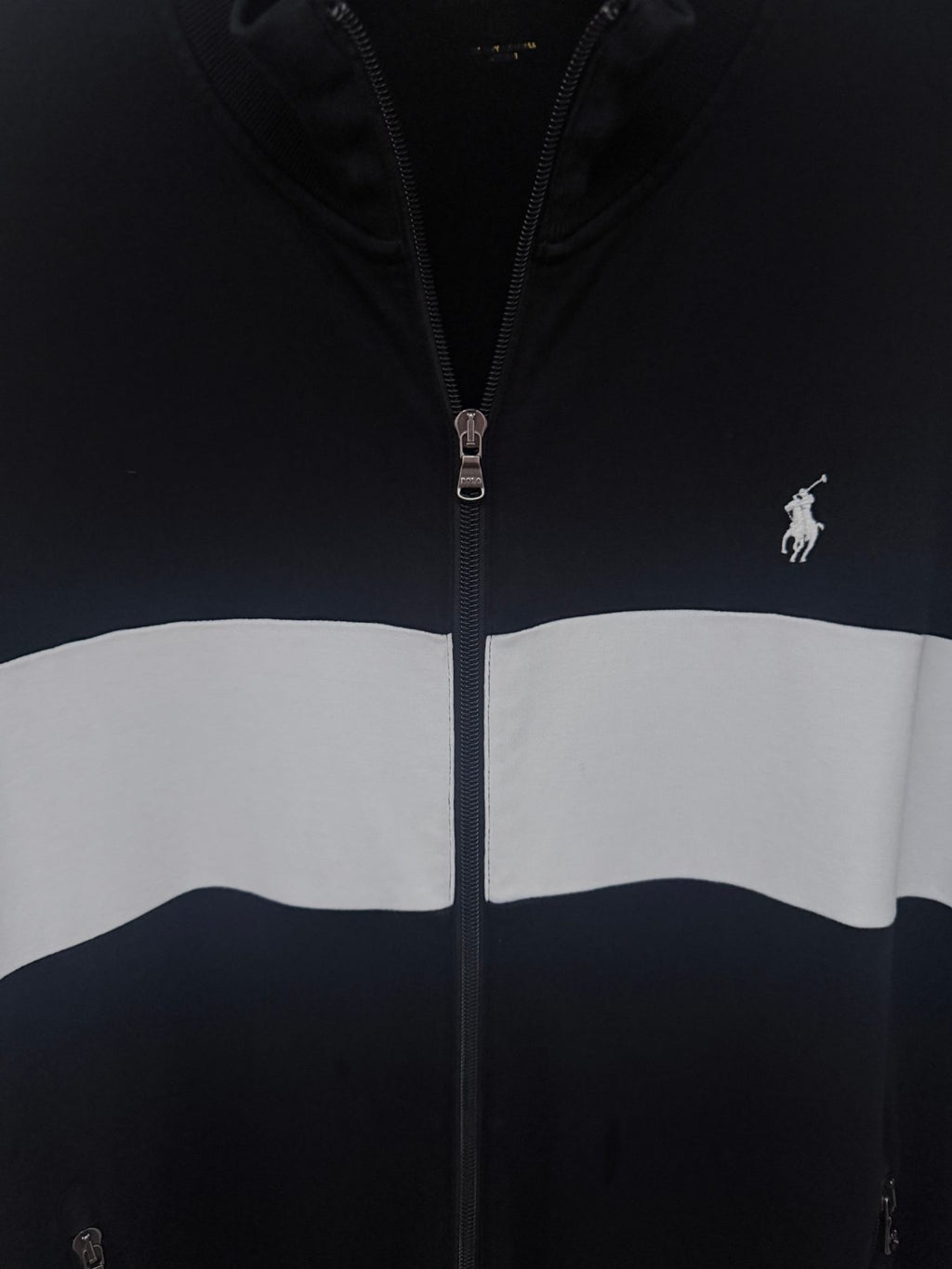 Polo Men's Navy Blue Colorblock Full-Zip Windbreaker Jacket — view 4