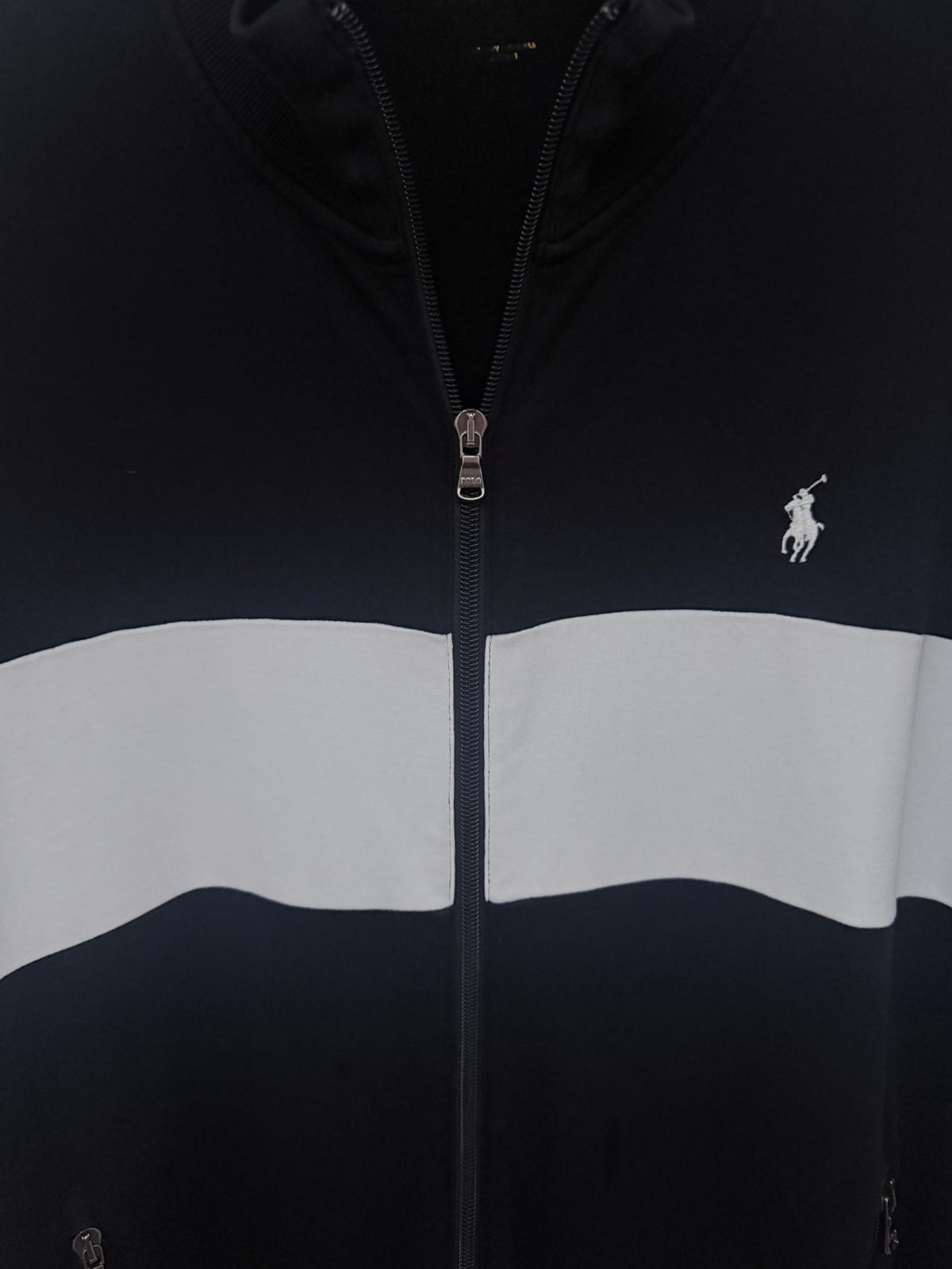 Polo Men's Navy Blue Colorblock Full-Zip Windbreaker Jacket — view 4