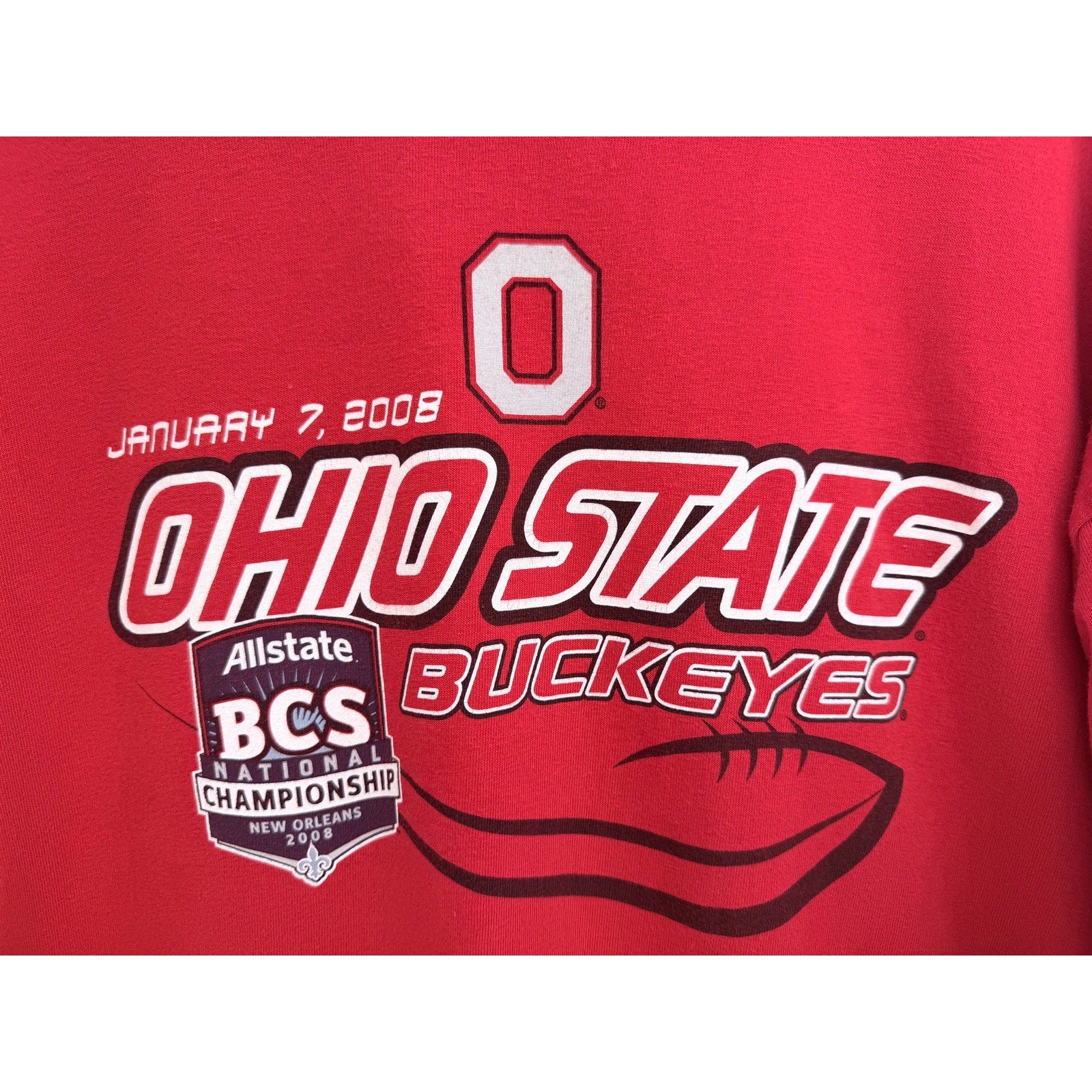 Ohio State Buckeyes BCS National Championship Long Sleeve Shirt Mens XL Red