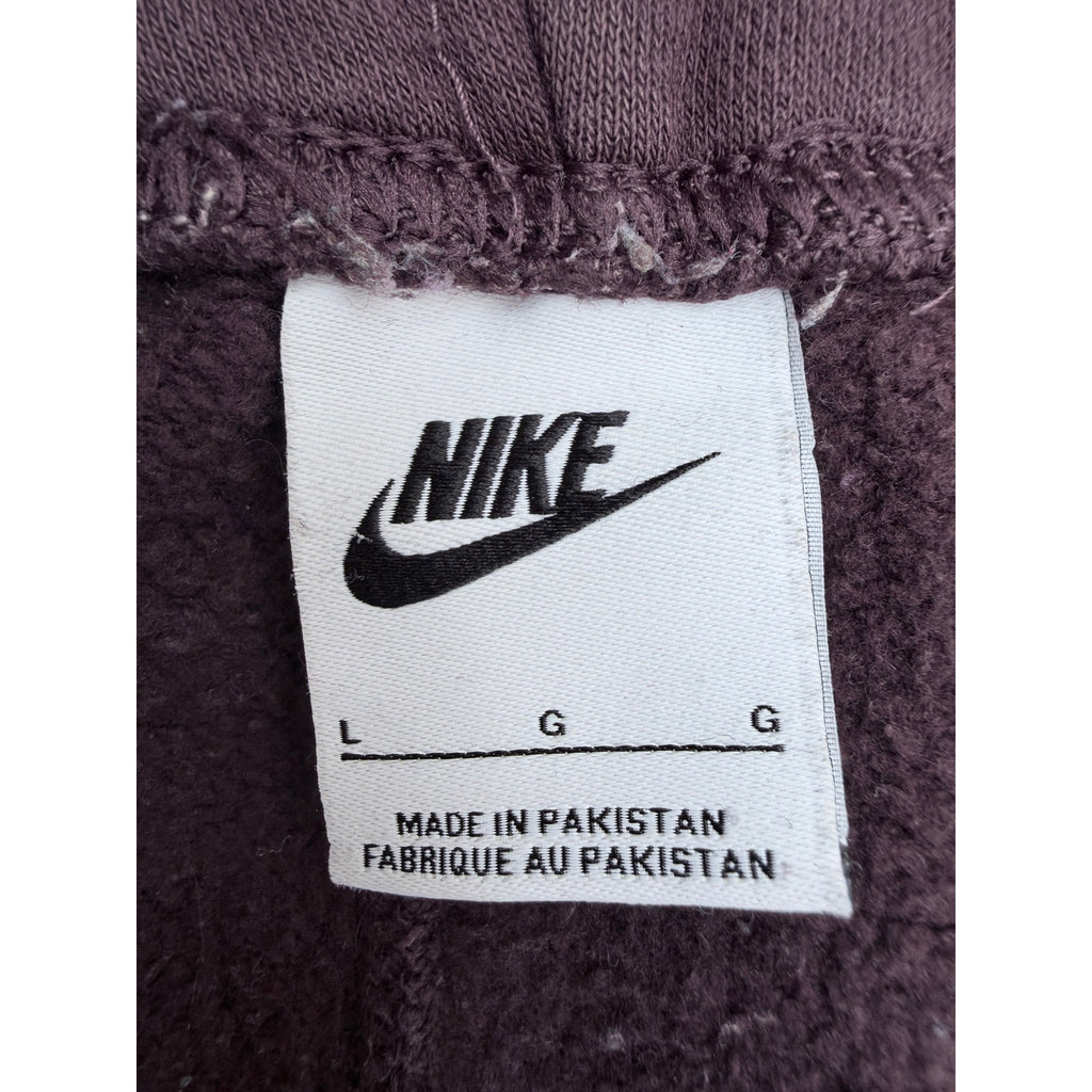 Nike Sweatpants Mens Large Brown Embroidered Swoosh Jogger Fleece Lounge Pants