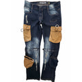 Rockstar Cargo Jeans Mens 40 Distressed Utility Denim