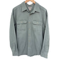 LL Bean Traditional Fit Button Up Shirt Mens Large Green Long Sleeve Cotton