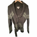 Woolrich Fair Isle Shawl Collar Belted Cardigan Women's Medium