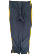 adidas Men's Blue Fleece Striped Activewear Pants — back view