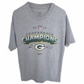 Reebok Green Bay Packers 2010 NFC Conference Champions T Shirt Mens Large Gray