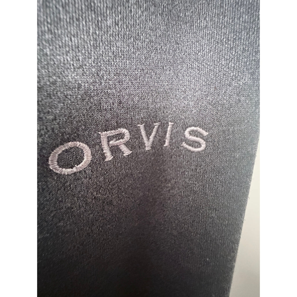 Orvis Quilted Hybrid Jacket Mens XL Gray Full Zip Performance Outdoor