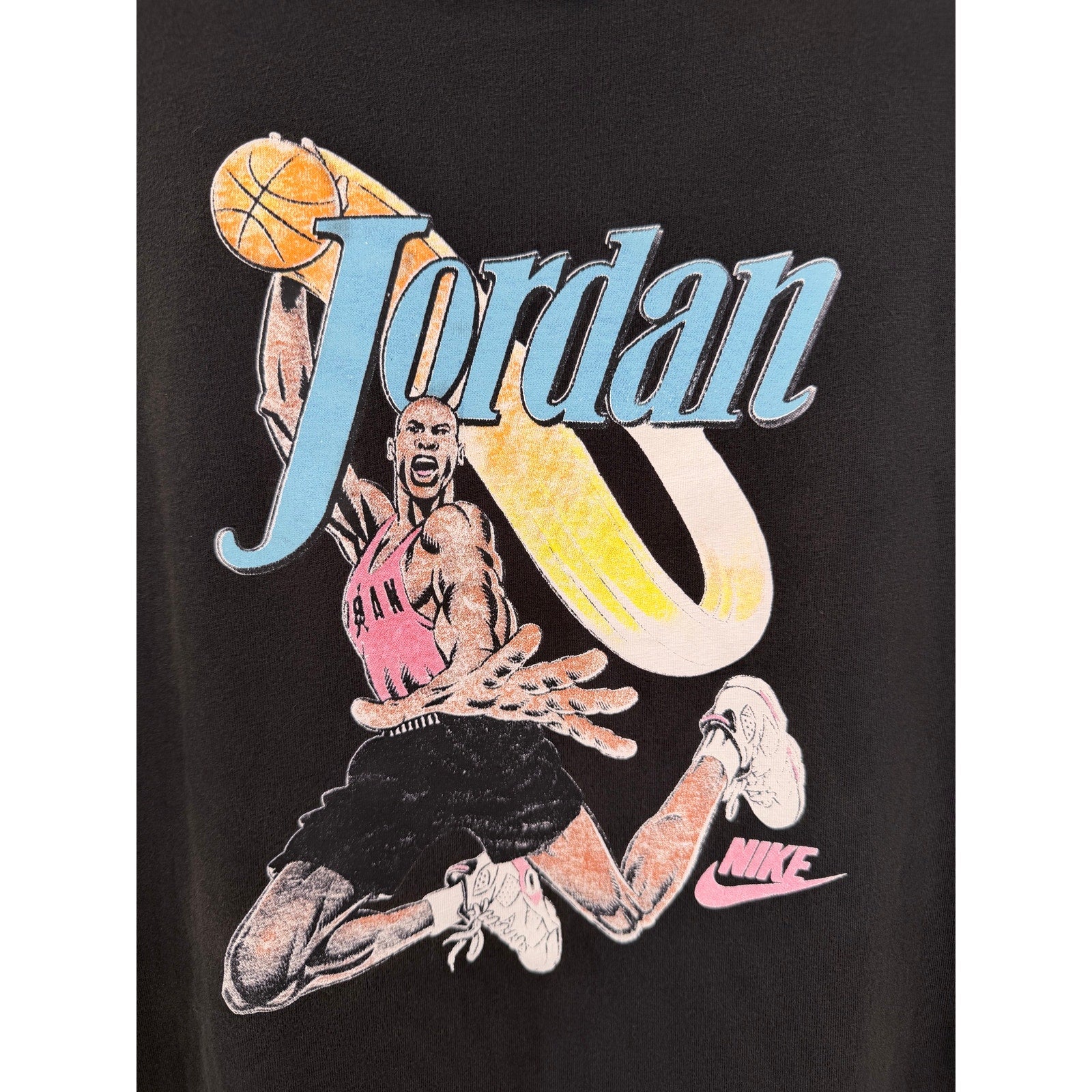 Jordan Graphic T Shirt Mens XL Black Nike Basketball Streetwear Tee