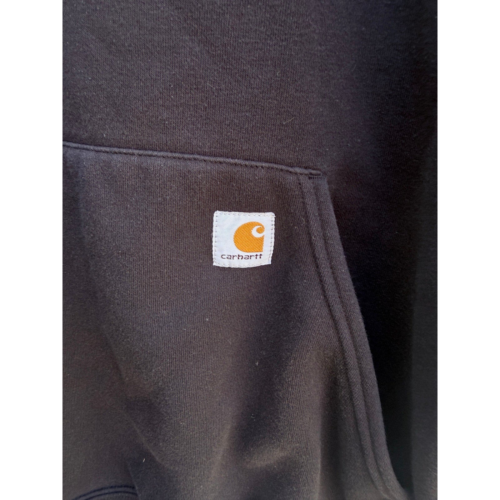 Carhartt Pullover Hoodie Mens Large Tall Black Workwear Sweatshirt additional view 3