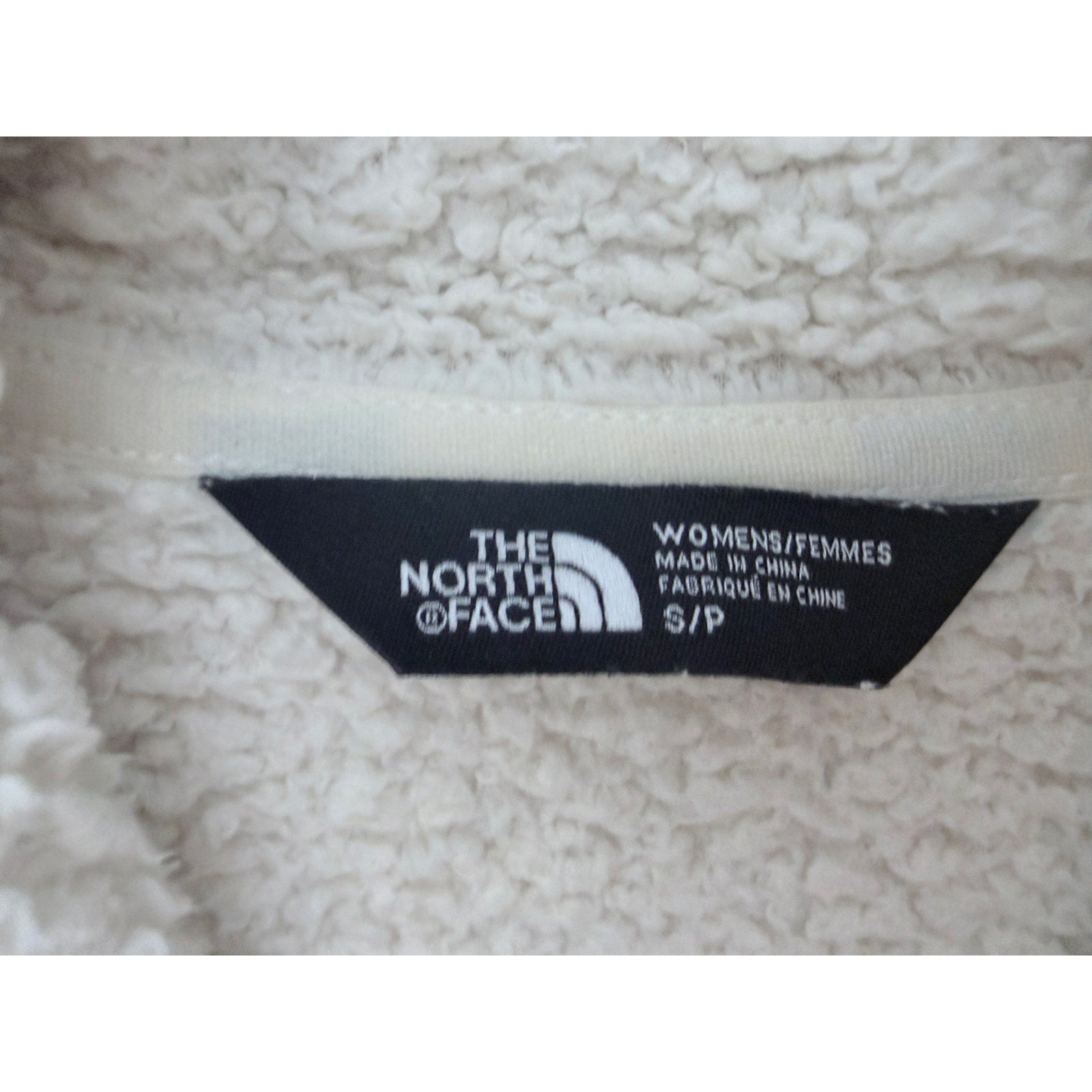 The North Face Sherpa Fleece Jacket Womens Small Cream Full Zip