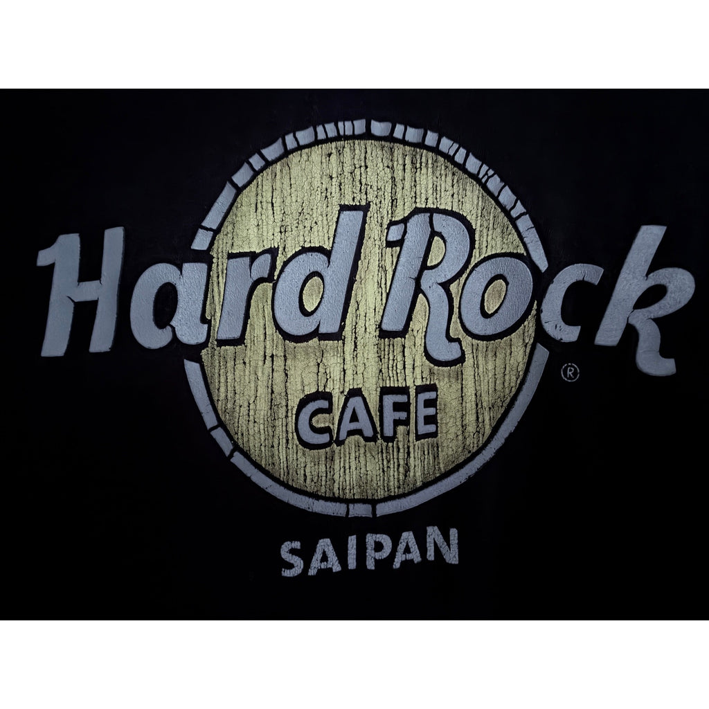 Hard Rock Cafe Saipan Graphic T Shirt Mens XL Black Logo Tee