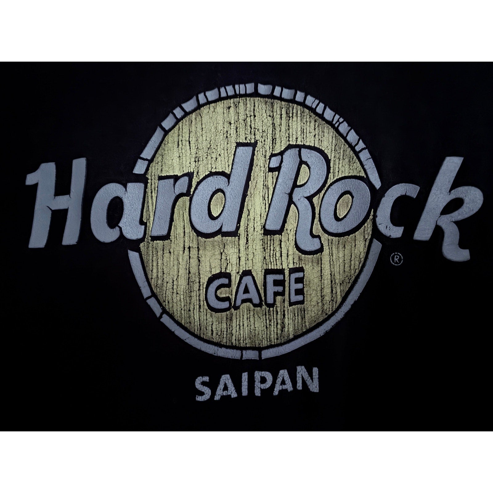 Hard Rock Cafe Saipan Graphic T Shirt Mens XL Black Logo Tee