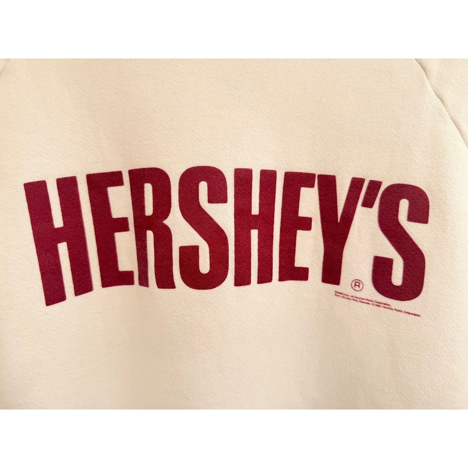 Vintage Hersheys Sweatshirt Mens XL White Crewneck USA Made Pullover