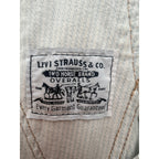 Levi's Vintage Striped Denim Shortall Overalls Women's Small detail image 4