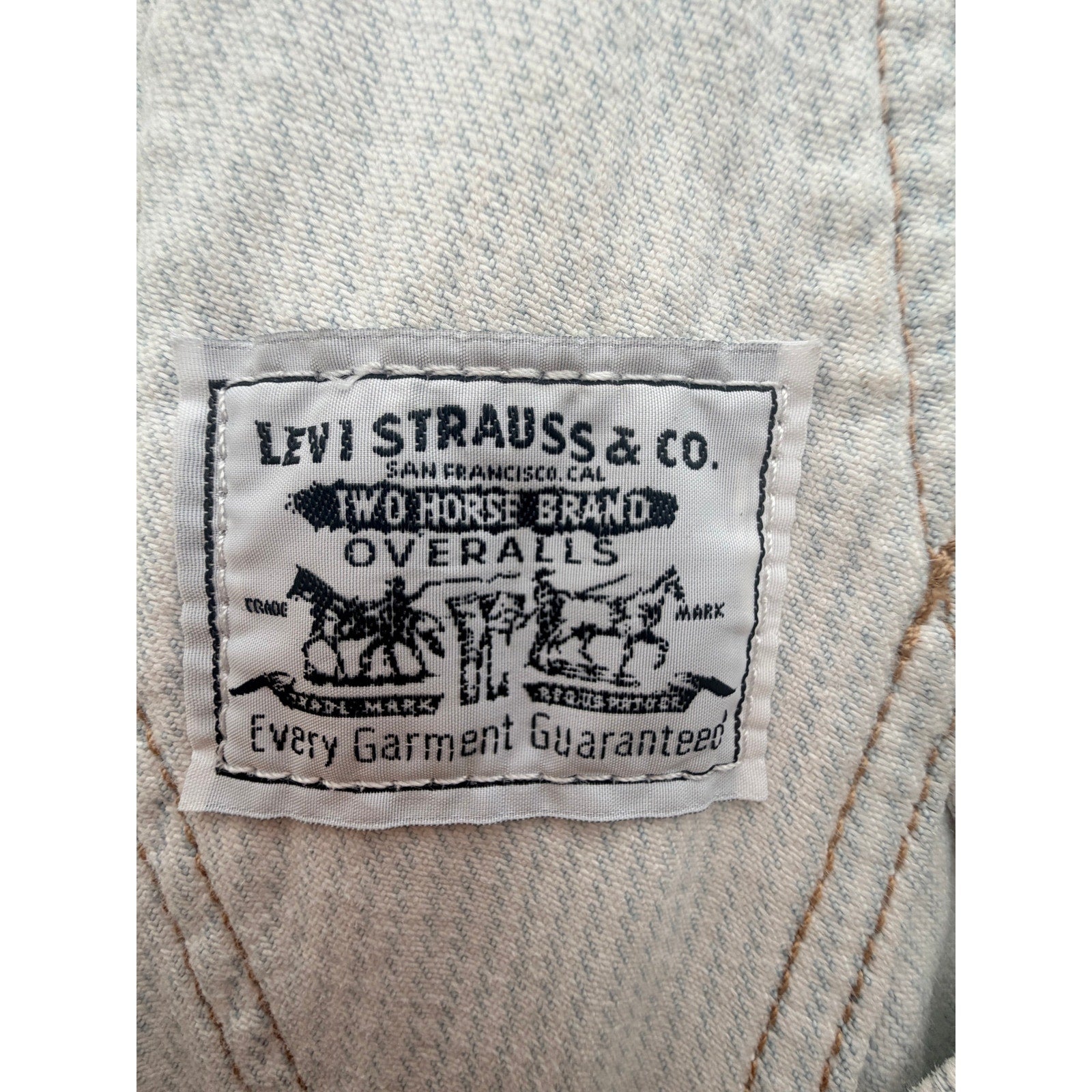 Levi's Vintage Striped Denim Shortall Overalls Women's Small