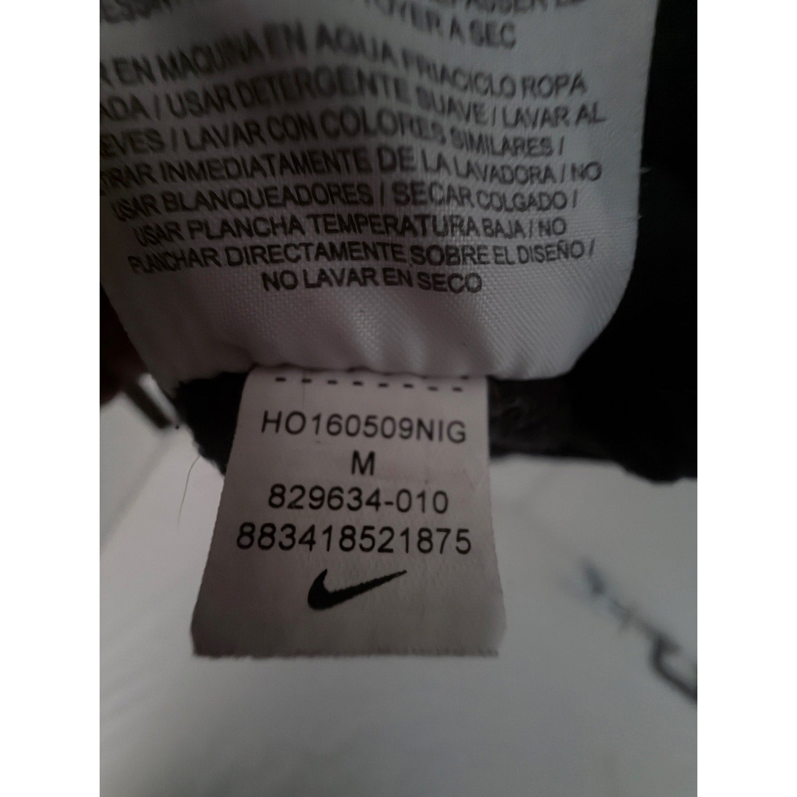 Nike Rally Hoodie Womens M Black Silver Metallic Logo