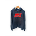 Nike Pullover Hoodie Mens XL Navy Red Spellout Logo Sweatshirt