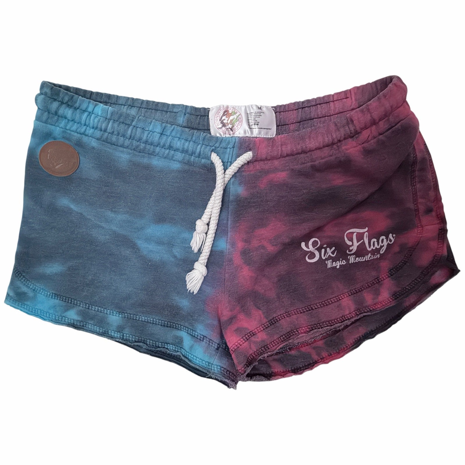 Pop Surf Tie Dye Dolphin Shorts Six Flags Magic Mountain Women's Medium