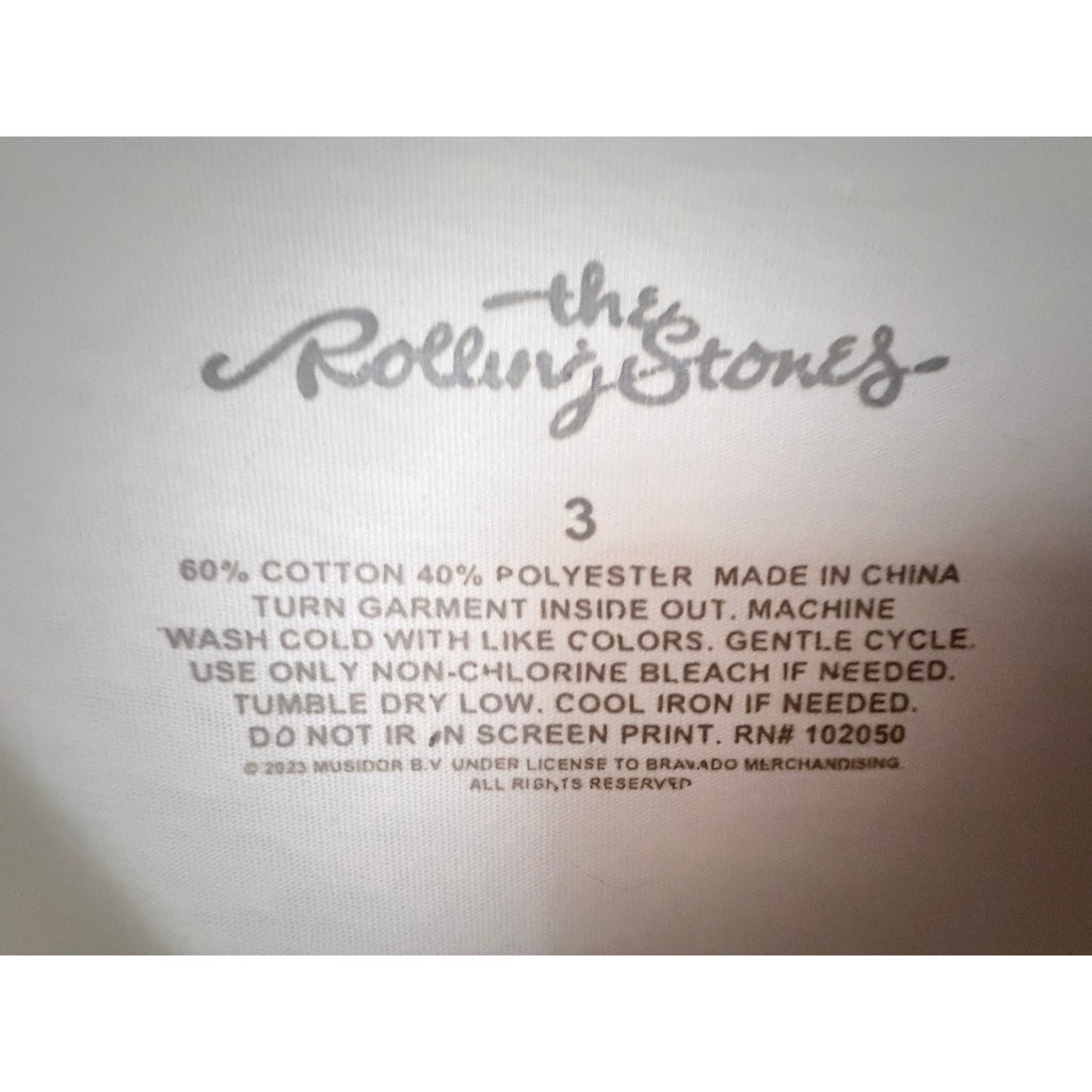 The Rolling Stones Floral Tongue Distressed Graphic T-Shirt Women's Size 3