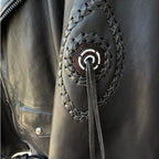 Leather Mill Western Biker Leather Jacket Mens 46 - product photo 7