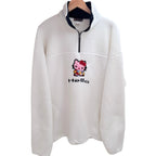 Sports World Women's White Hello Kitty Mock Neck Fleece — front view