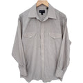 Panhandle Slim Western Shirt Mens 16 34 Beige Striped Snap Button Cowboy Shirt
