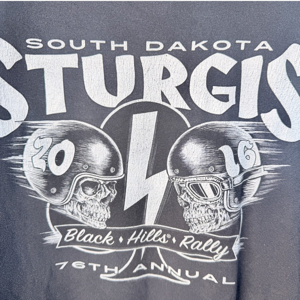 Sturgis Motorcycle Rally Graphic T Shirt Mens XL Black South Dakota Biker Tee