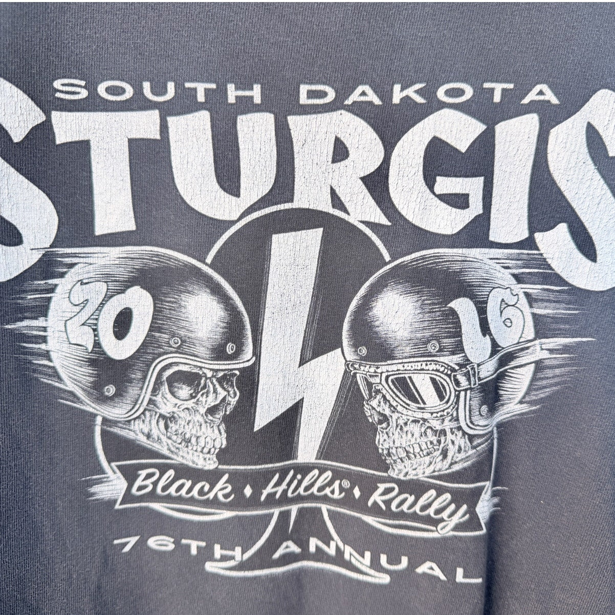 Sturgis Motorcycle Rally Graphic T Shirt Mens XL Black South Dakota Biker Tee