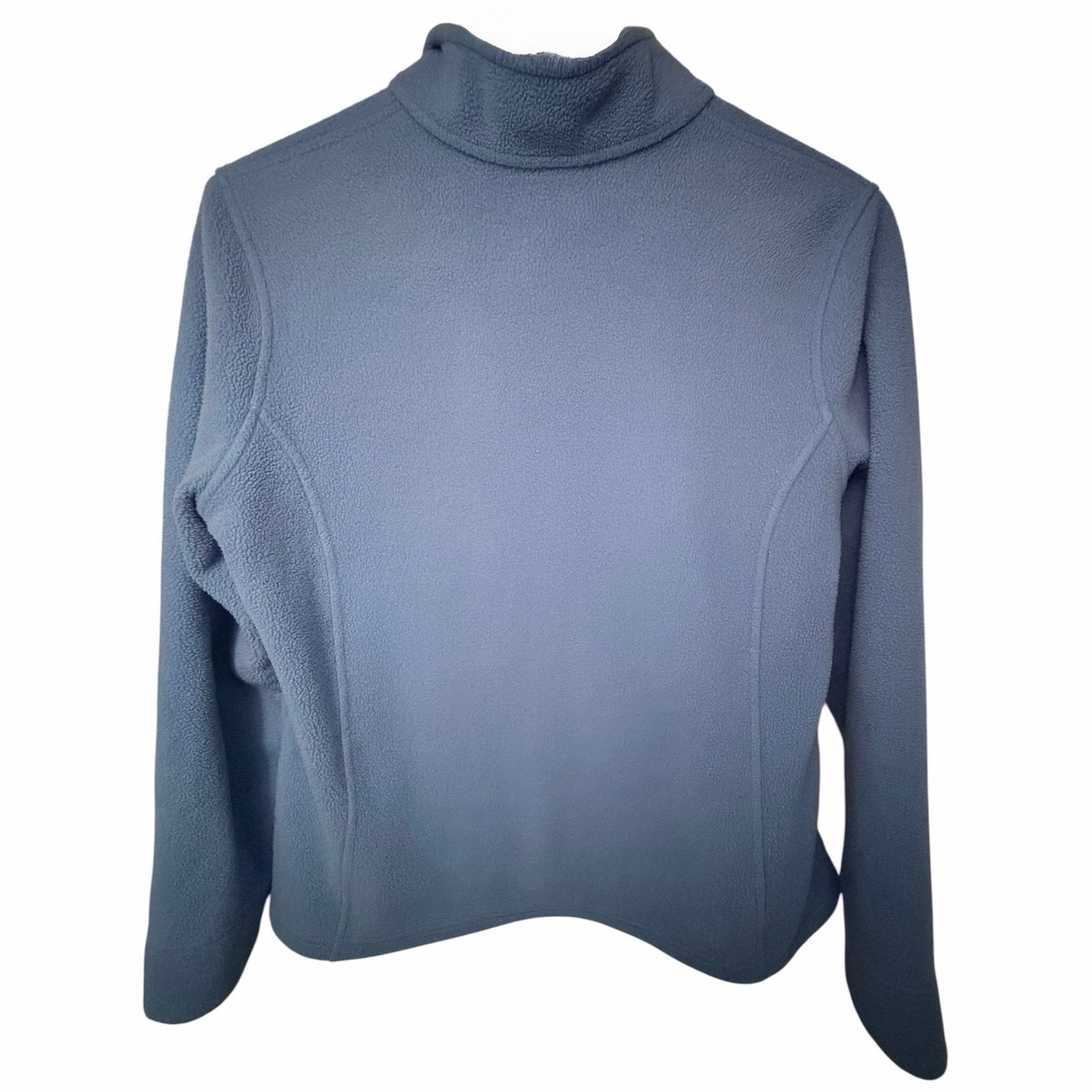 L.L.Bean Women's Blue Full Zip Fleece Jacket Medium Soft Outdoor Layer