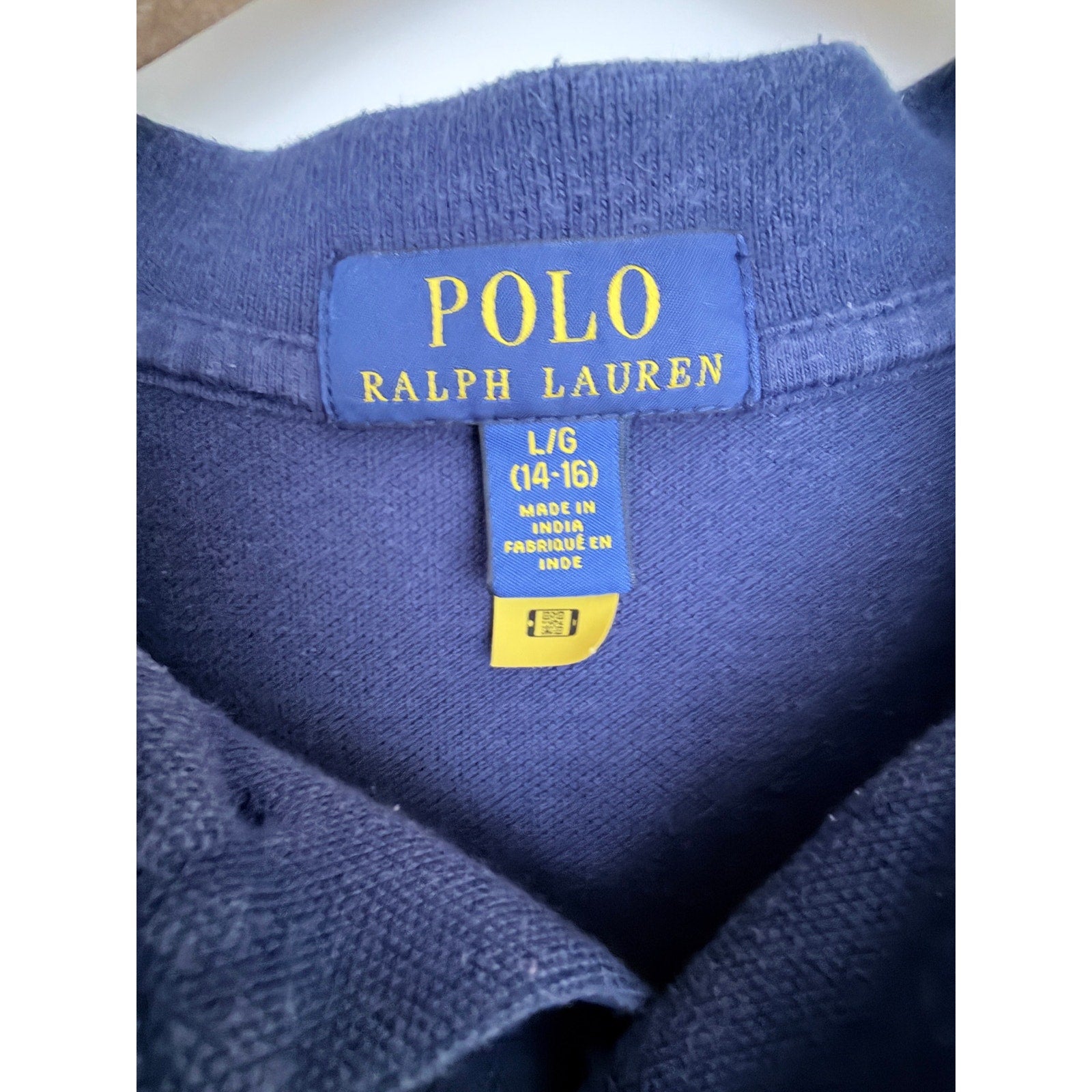 Polo Ralph Lauren Boys Large Striped Polo Shirt Blue Yellow Orange Green Cotton