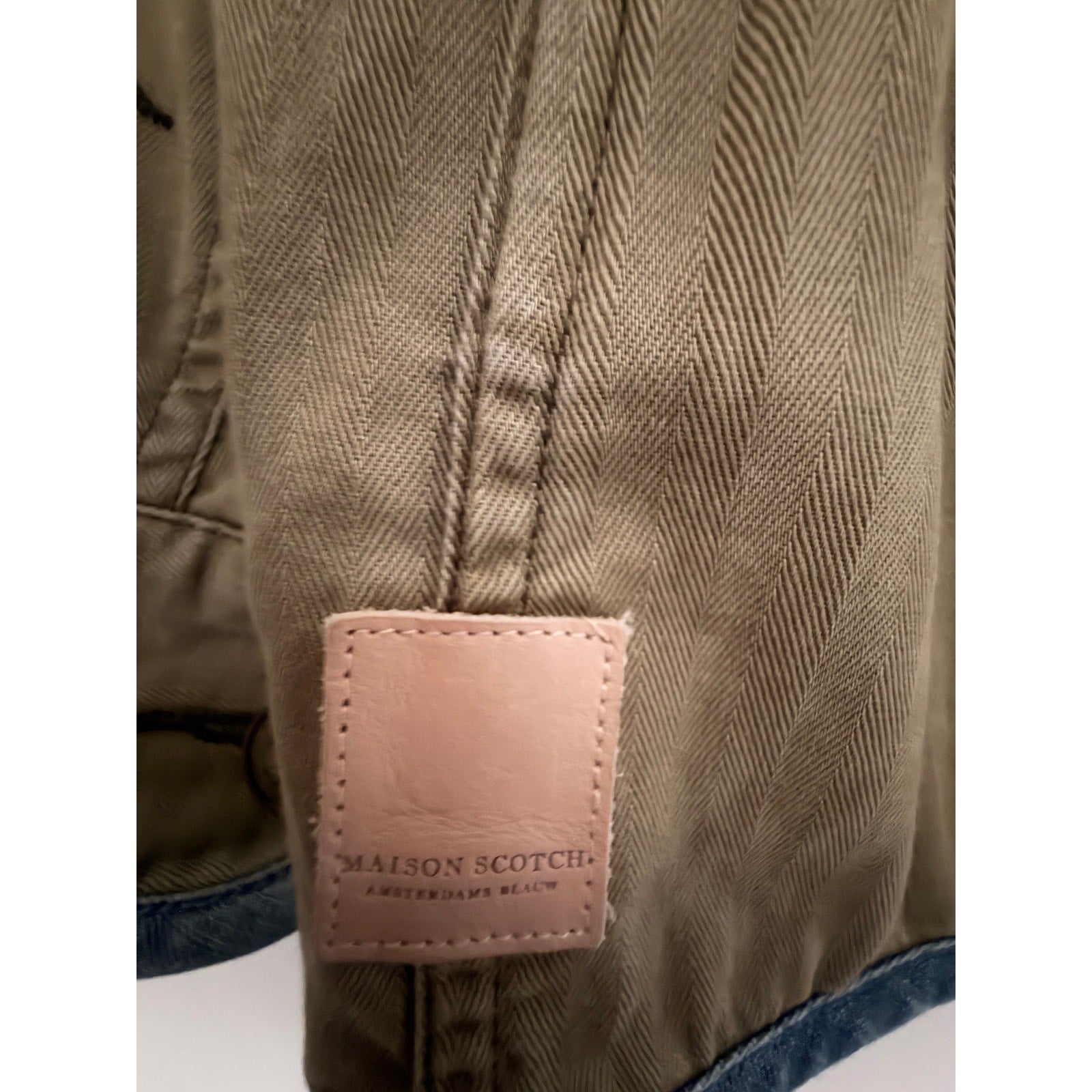 Maison Scotch Utility Jacket Women's Olive Embroidered Sleeves
