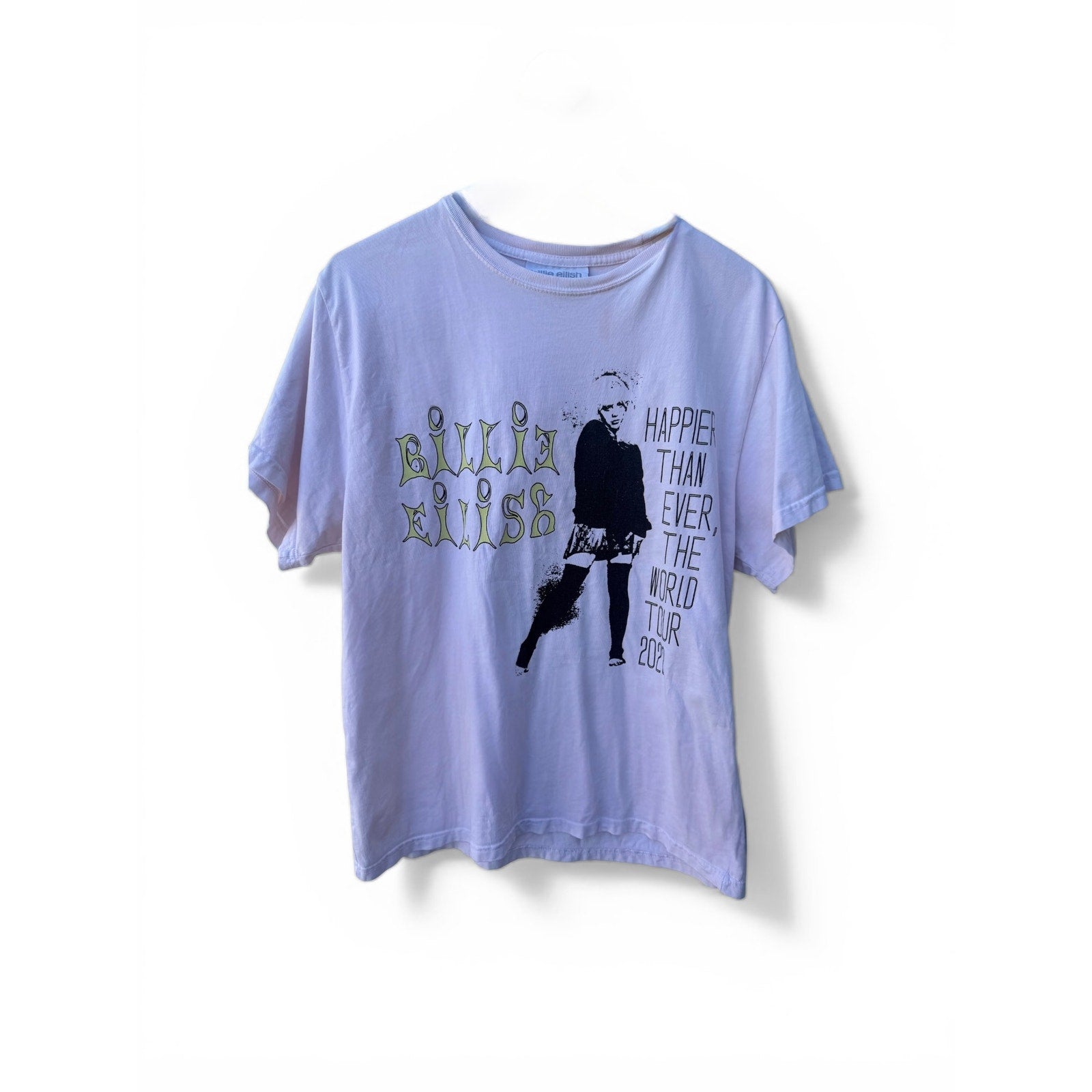 Billie Eilish Happier Than Ever Tour 2022 T Shirt Womens M White Concert Merch