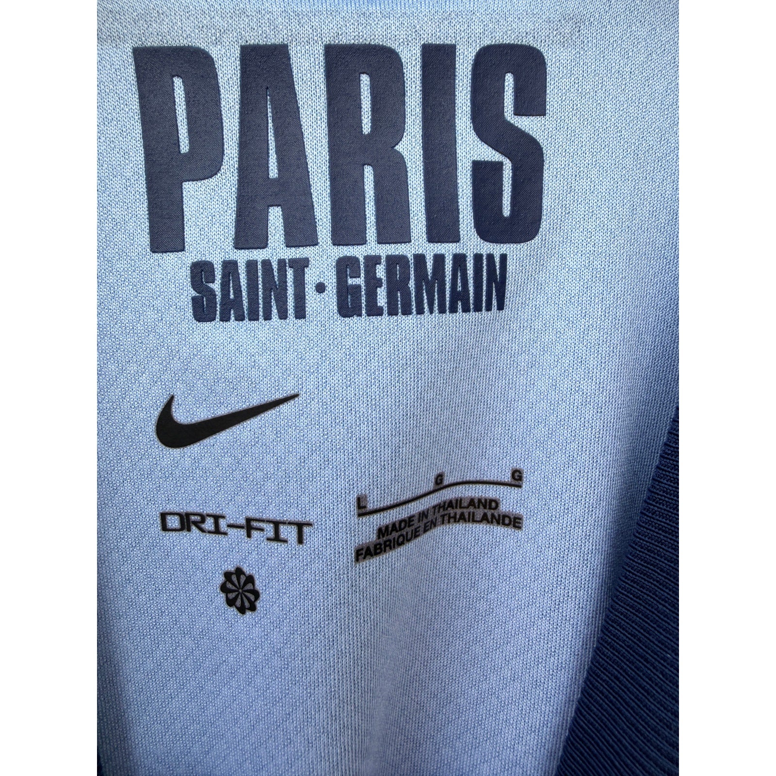 Nike PSG Jersey Mens Large Blue Paris Saint Germain Soccer