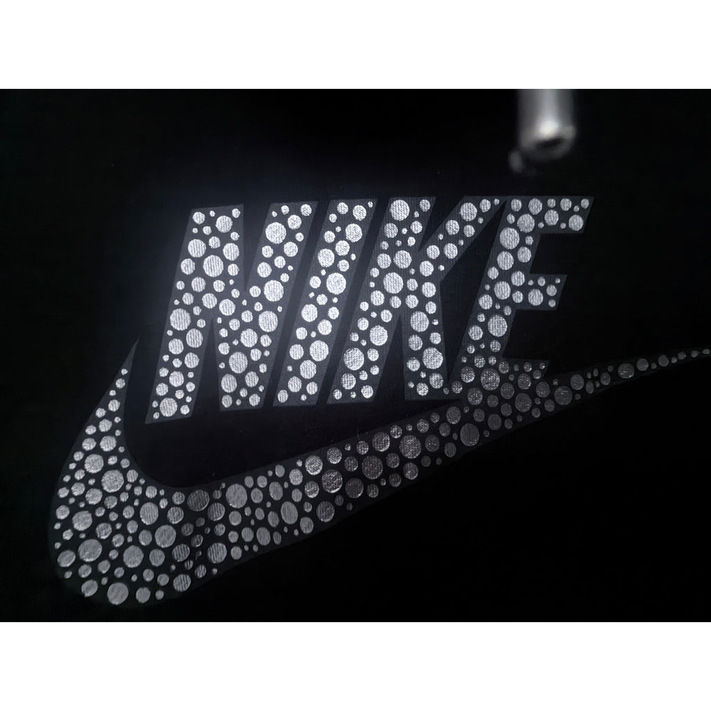 Nike Rally Hoodie Womens M Black Silver Metallic Logo