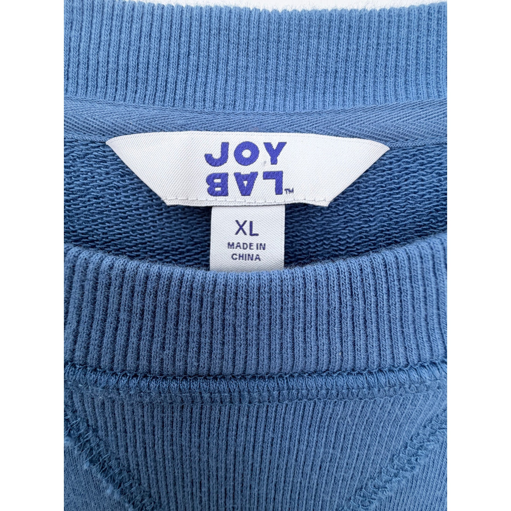 Joy Lab Sweatshirt Womens XL Blue White Stripe Oversized Pullover Crewneck