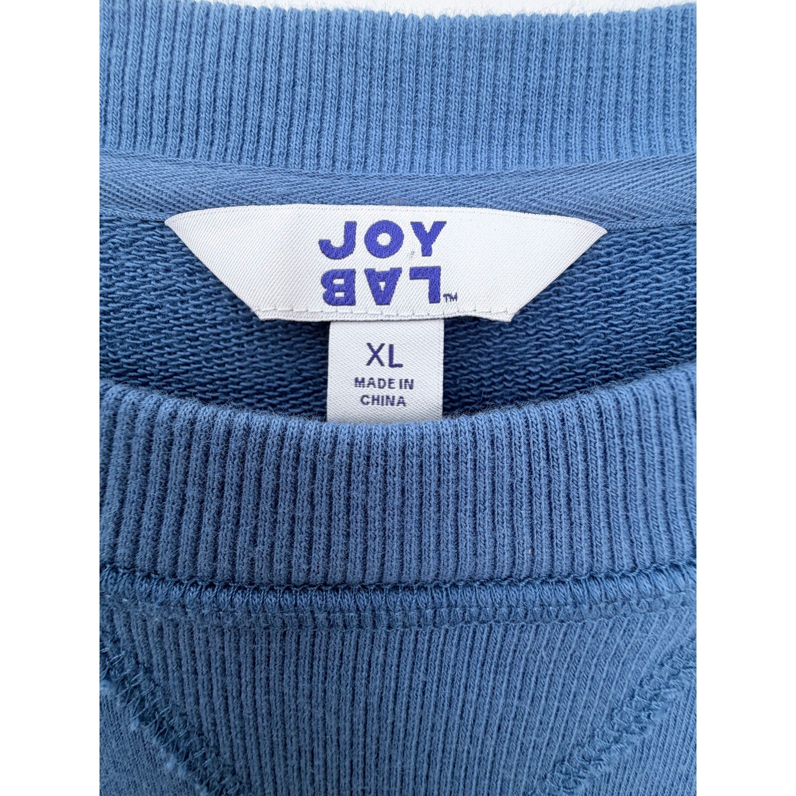 Joy Lab Sweatshirt Womens XL Blue White Stripe Oversized Pullover Crewneck
