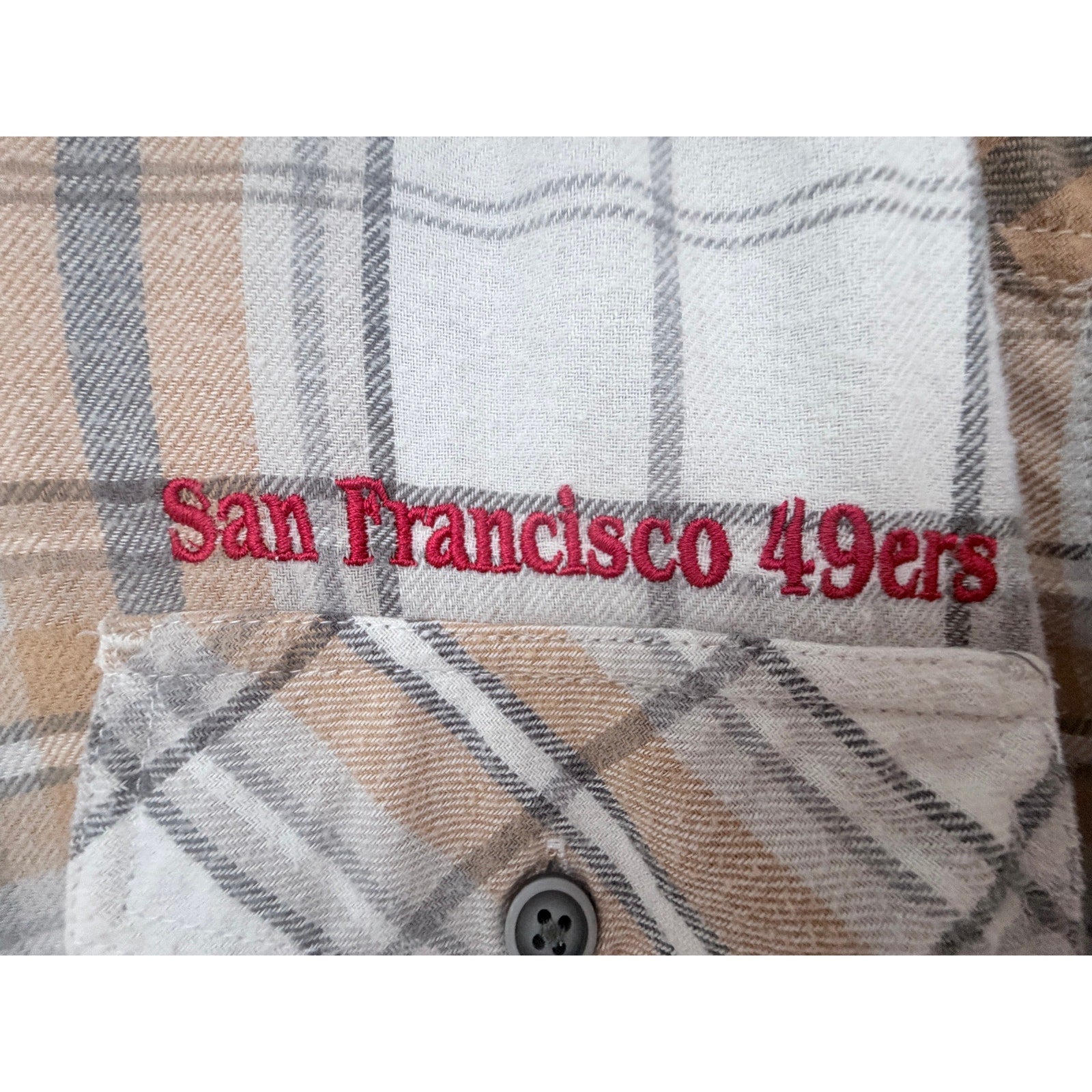 NFL San Francisco 49ers Flannel Shirt Mens XL Plaid Darius Rucker Button Up