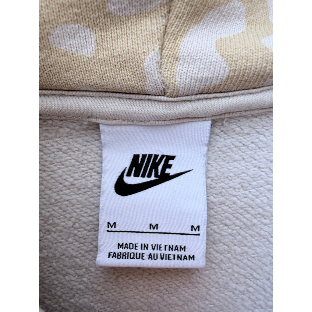 Nike Graphic Hoodie Womens Medium Cream Equilibrium Pullover Sweatshirt