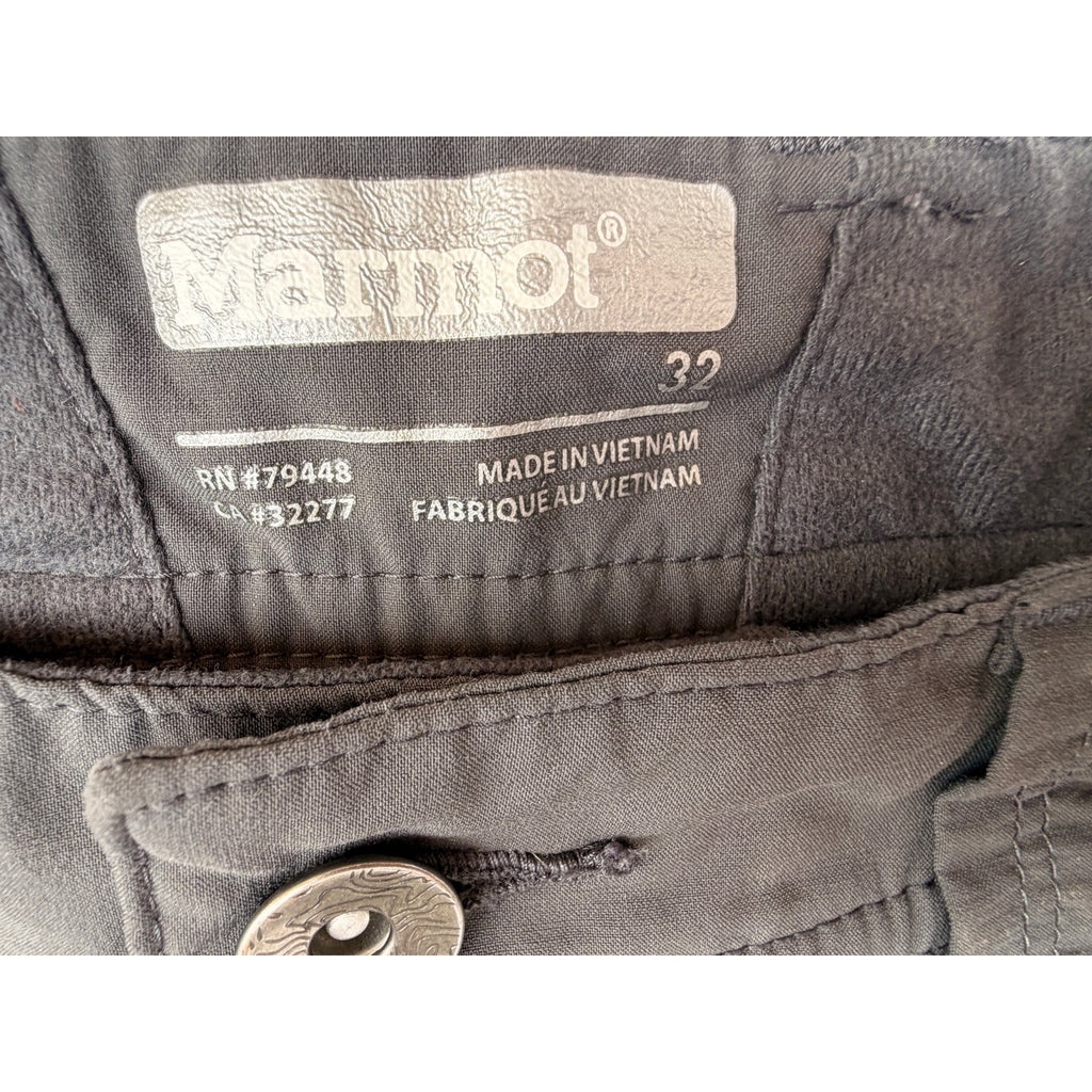Marmot Convertible Hiking Pants Mens 32 Gray Zip Off Outdoor