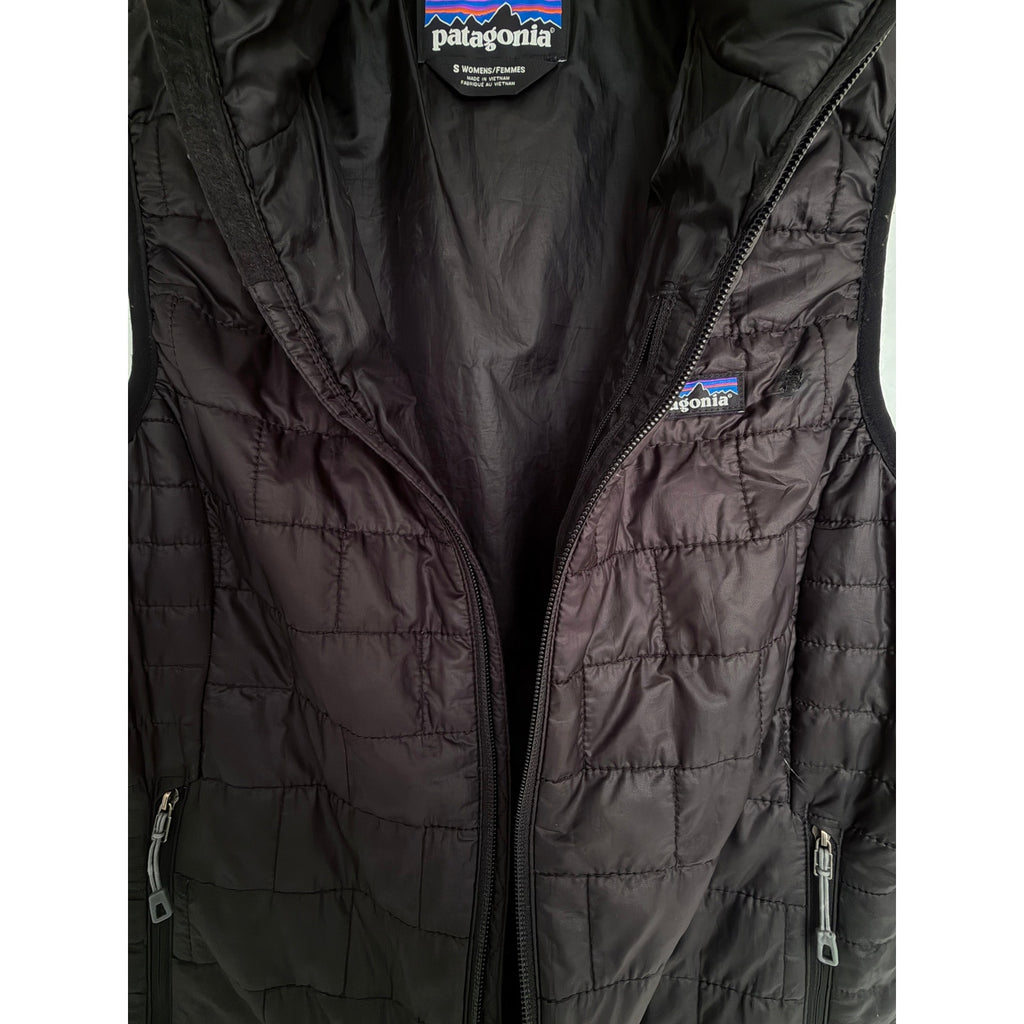 Patagonia Nano Puff Vest Womens S Black Full Zip Lightweight Insulated Outdoor