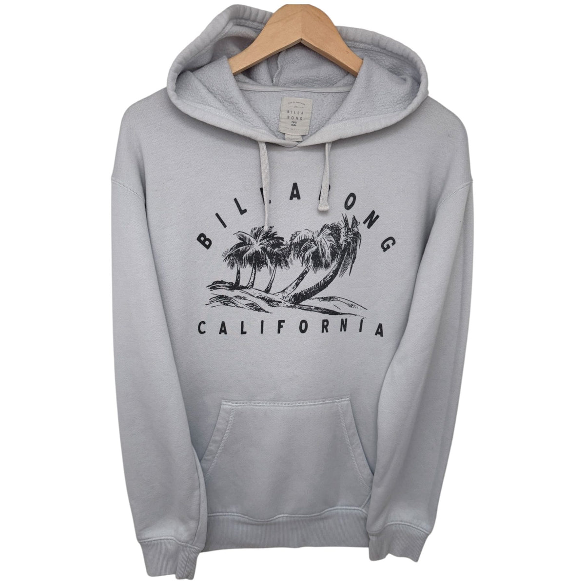 Billabong Women's Gray Fleece Hooded Hoodie — front view