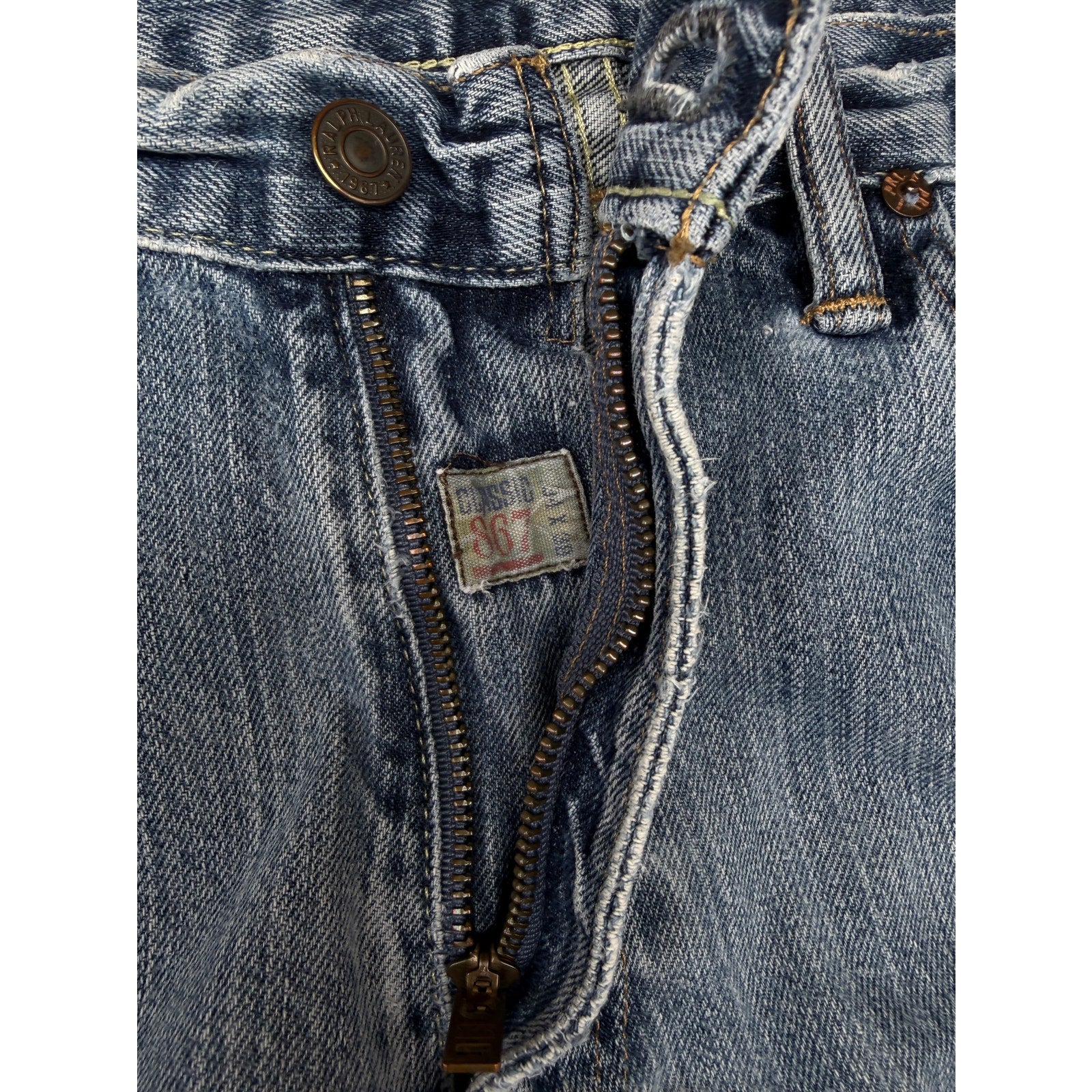 Polo Ralph Lauren Jeans Mens 34x30 Light Wash Straight Leg Denim Pants