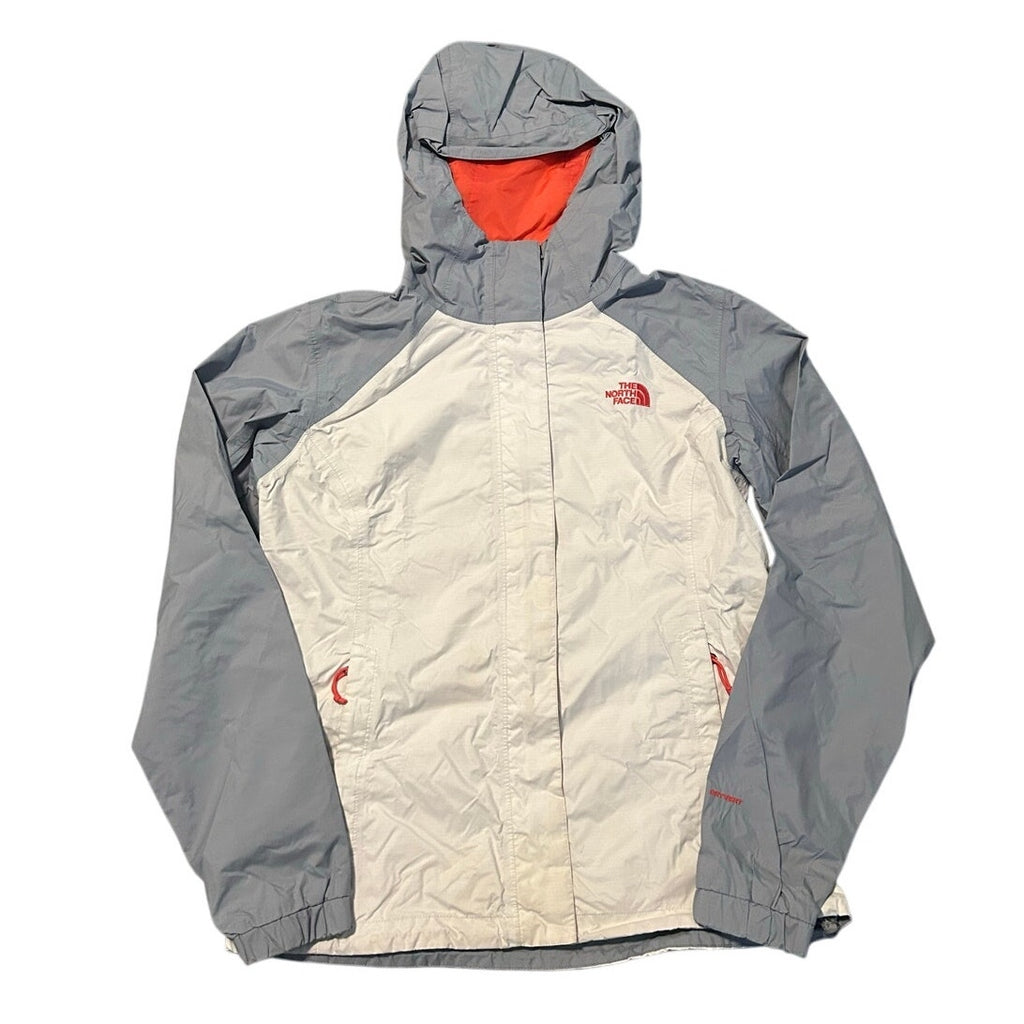 The North Face Windbreaker Jacket Women’s Small Gray White Hooded