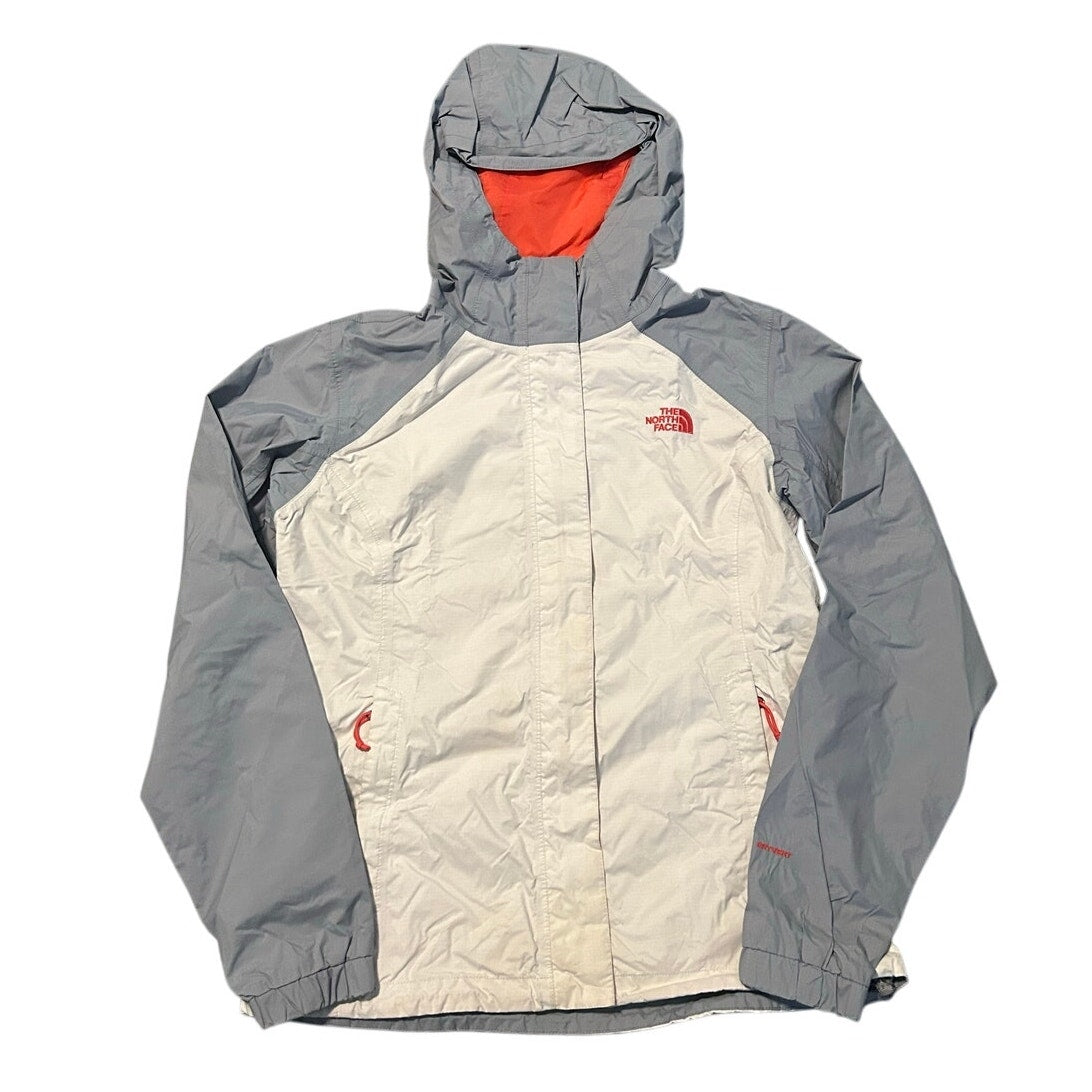 The North Face Windbreaker Jacket Women’s Small Gray White Hooded