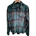 Billabong Adventure Division Fleece Shirt Jacket Mens Medium Green Plaid